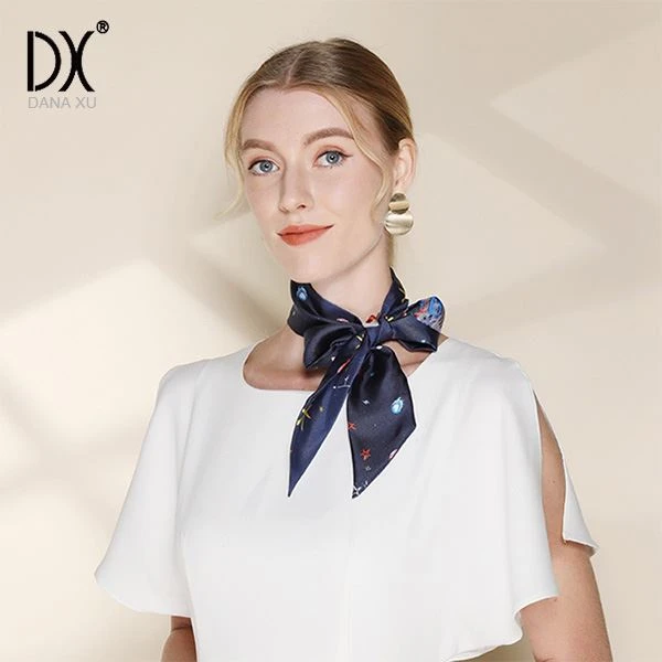 narrow silk scarf print