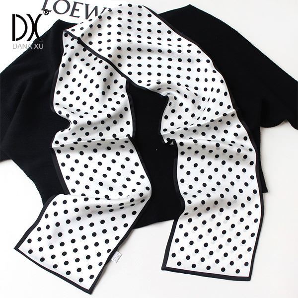 narrow skinny silk scarf