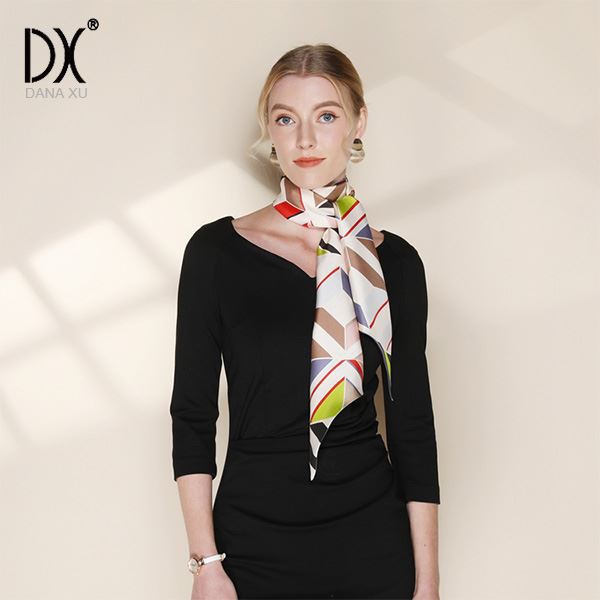 narrow silk scarf custom