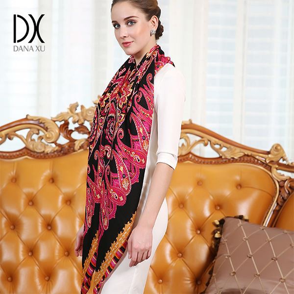 wool silk scarf womens mix