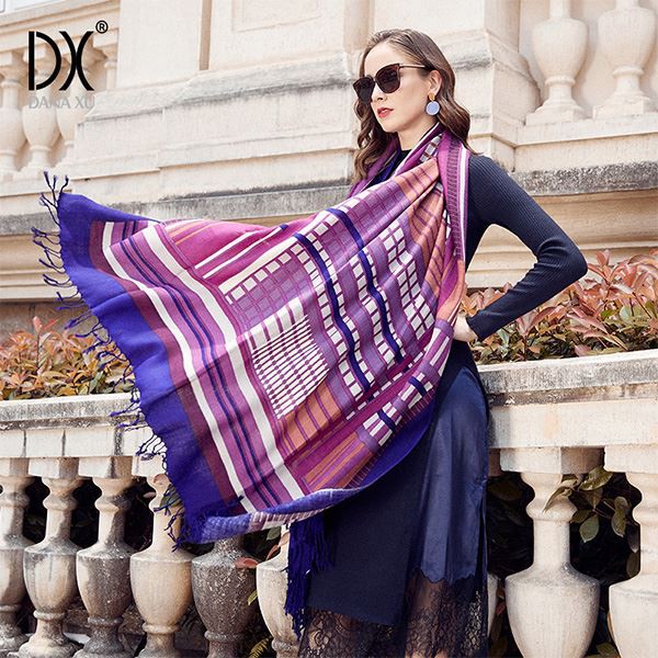 women designer wool shawl purple