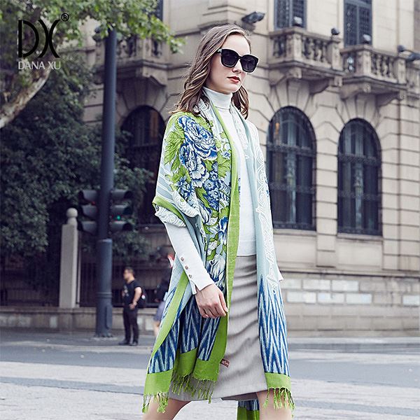 winter women wool shawls long