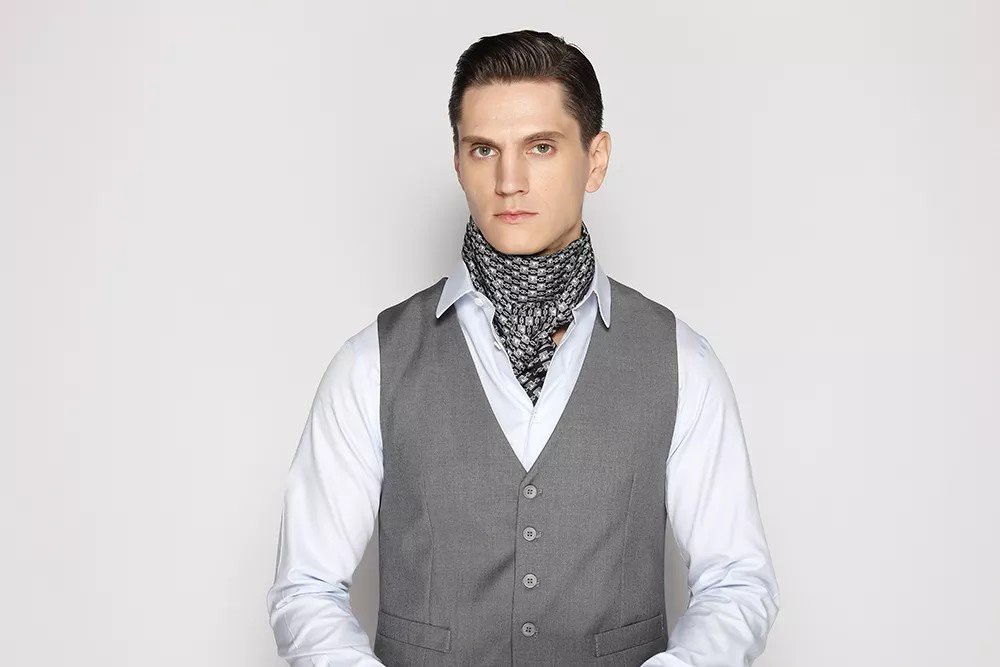 men silk scarf 6-4