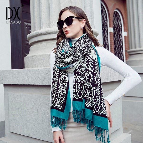 big wool scarf womnes print
