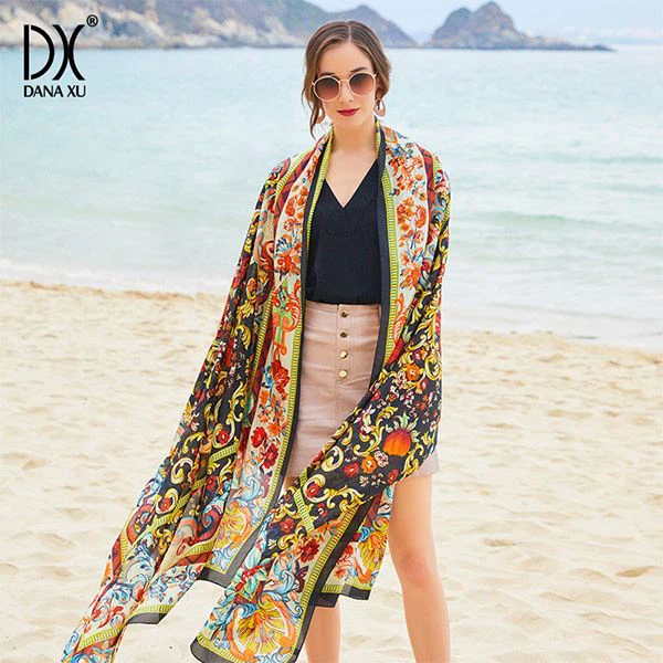 Black Silk Shawl Wrap