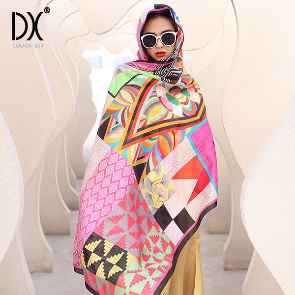Customized Colorful Silk Shawl Wrap
