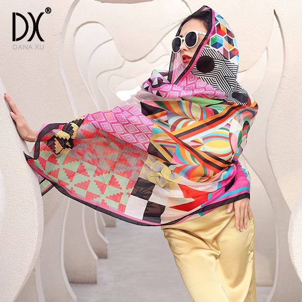 cheap Colorful Silk Shawl Wrap