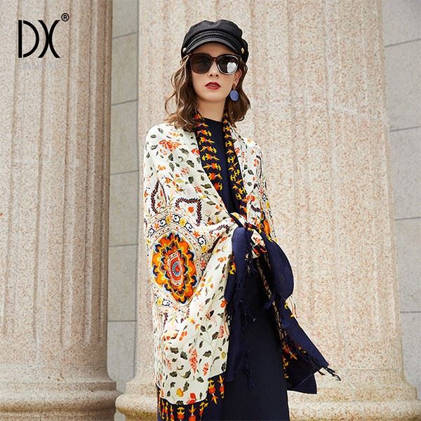 dana xu women wool shawl flower