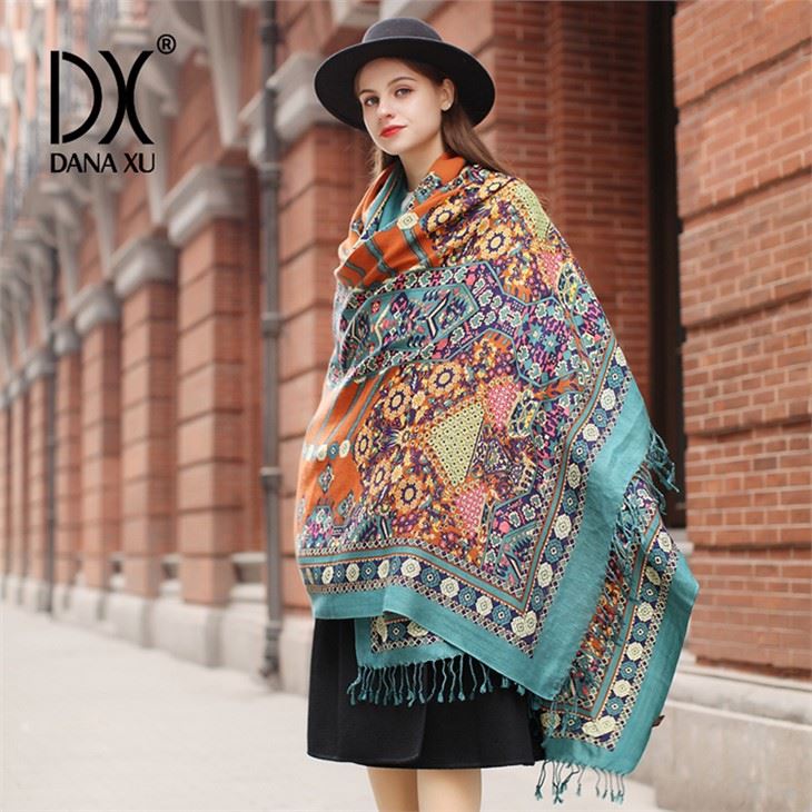 Grey Boiled Wool Shawl