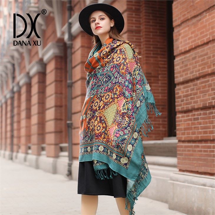 Dark Grey Boiled Wool Shawl Manufacturers