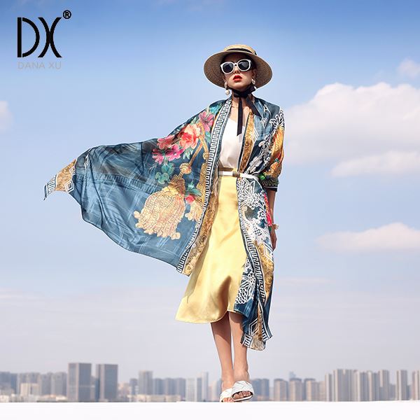 Flower Silk Shawl Wrap for sale