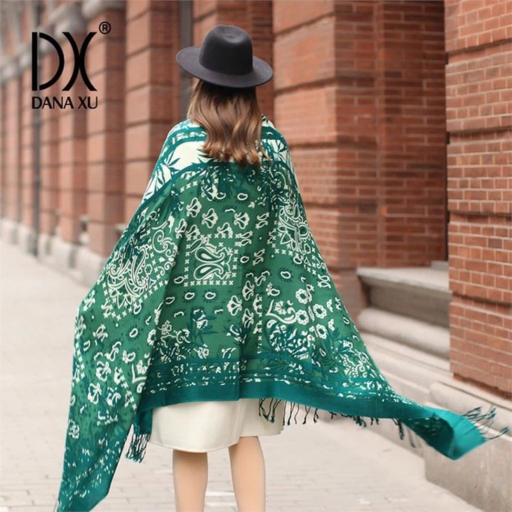 Green Brushed Wool Scarf factory