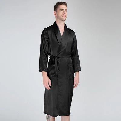 Customized Mens Real Silk Robe