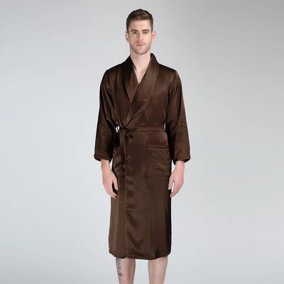 Mens Real Silk Robe factory