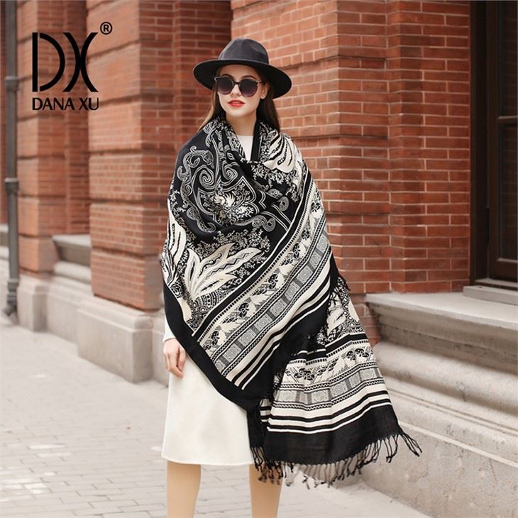 Oversize Solid Color Lamb Wool Scarf factory