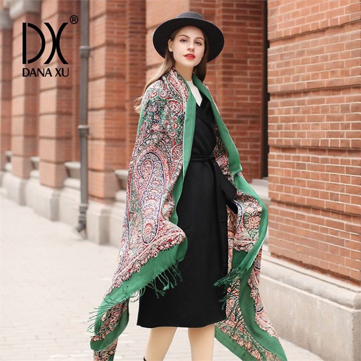 Pashmina Wool Knitted Scarf Embroidered