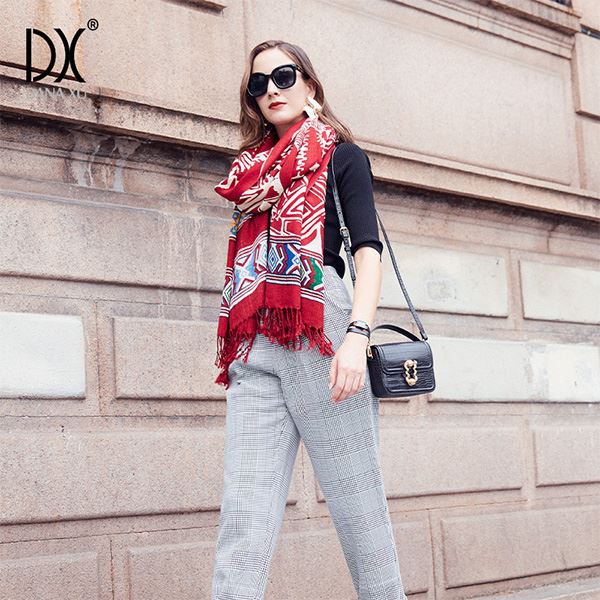 Red Wool Scarf Womens