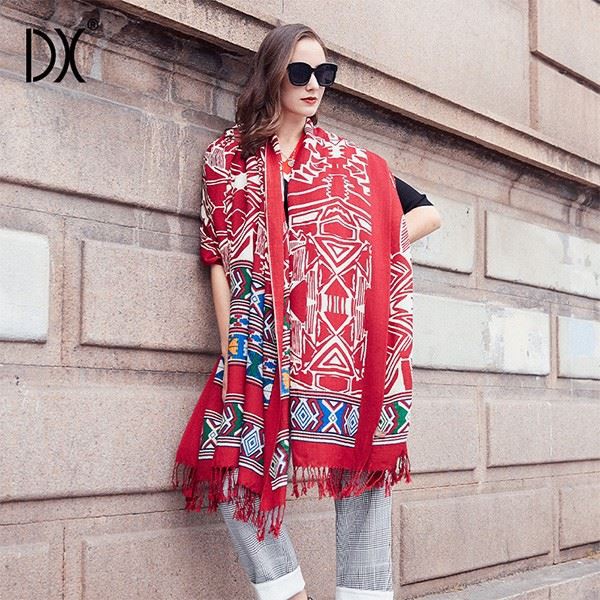 red wool scarf womens factory