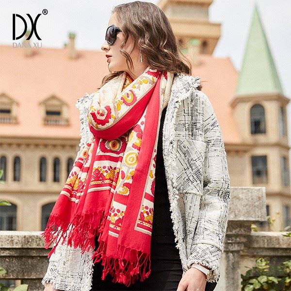 red wool shawl wrap custom