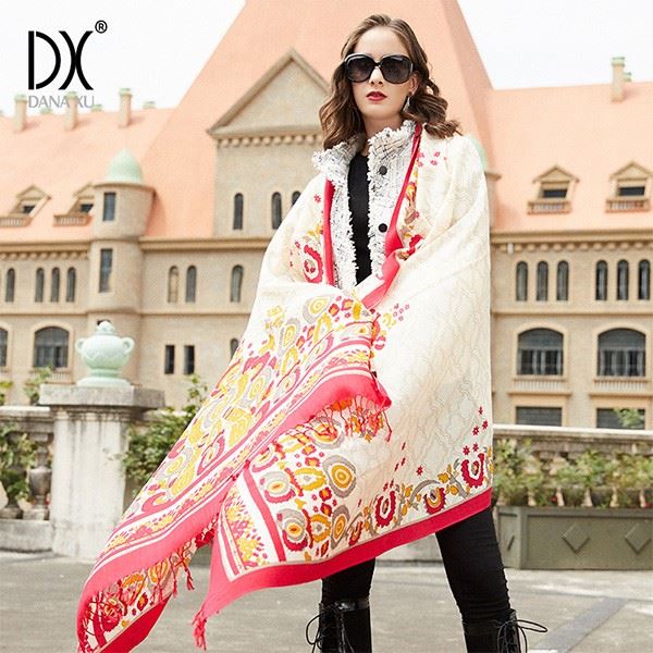red wool shawl wrap factory
