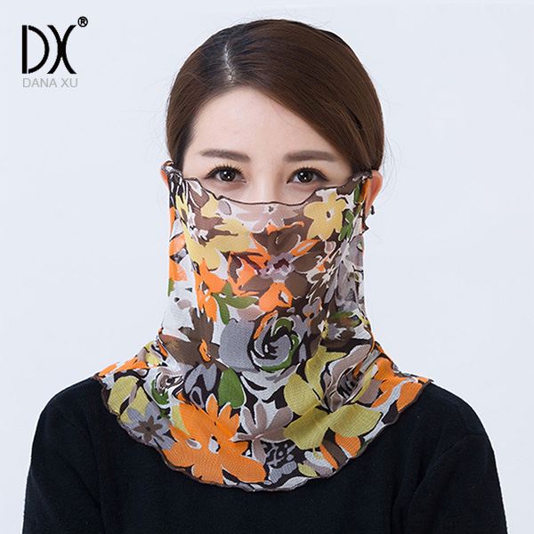 Silk Neck Scarf Face Mask
