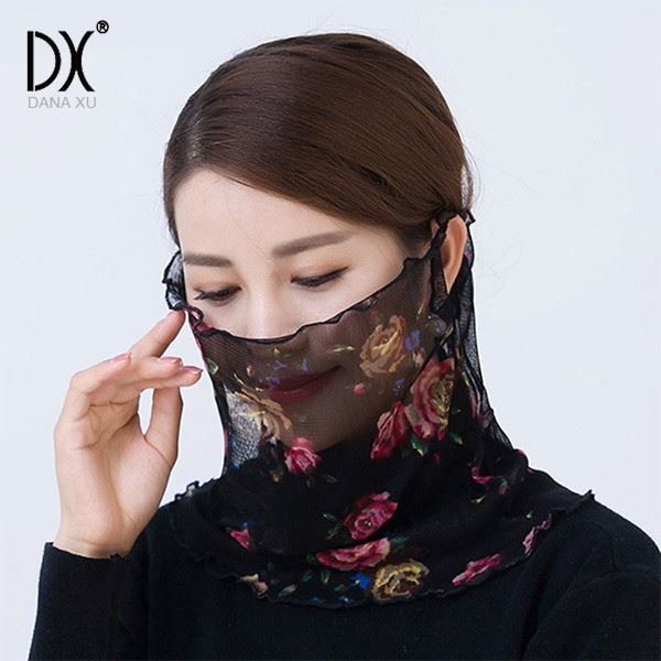 silk neck scarf face