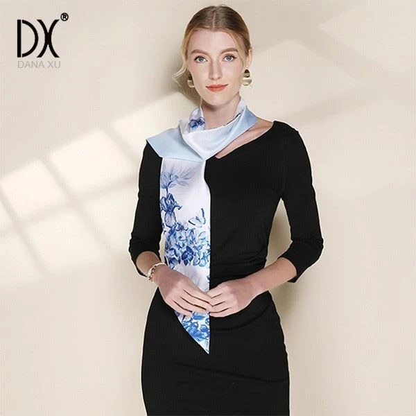 narrow silk scarf china