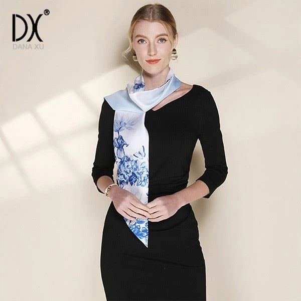 narrow silk scarf custom