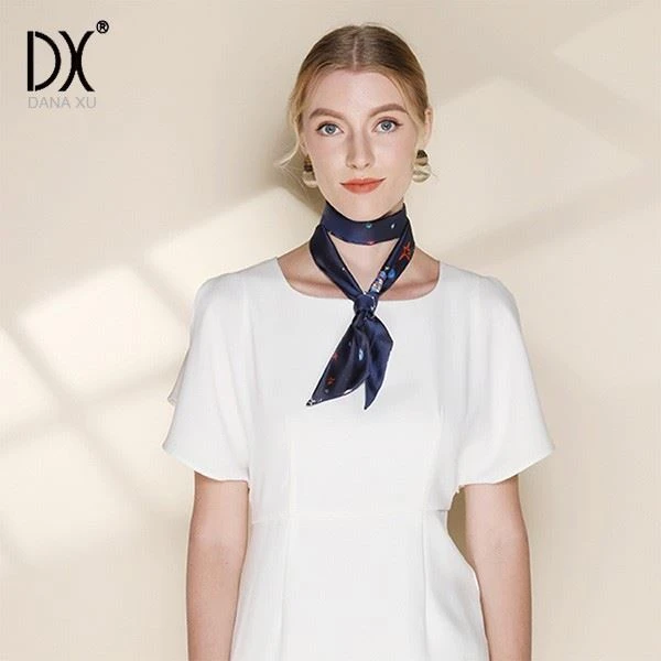narrow silk scarf long