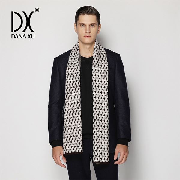 Silk Wool Scarf Mens