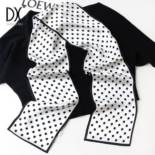 narrow skinny silk scarf