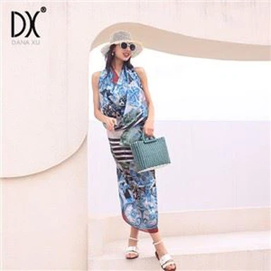 Floristic Silk Shawl Wrap