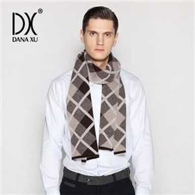 Mens Black Wool Scarf