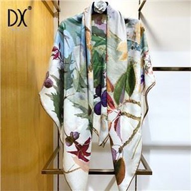 White Silk Pashmina Silk Shawl