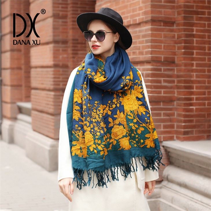 Solid Color Wool Knitted Scarf suppliers