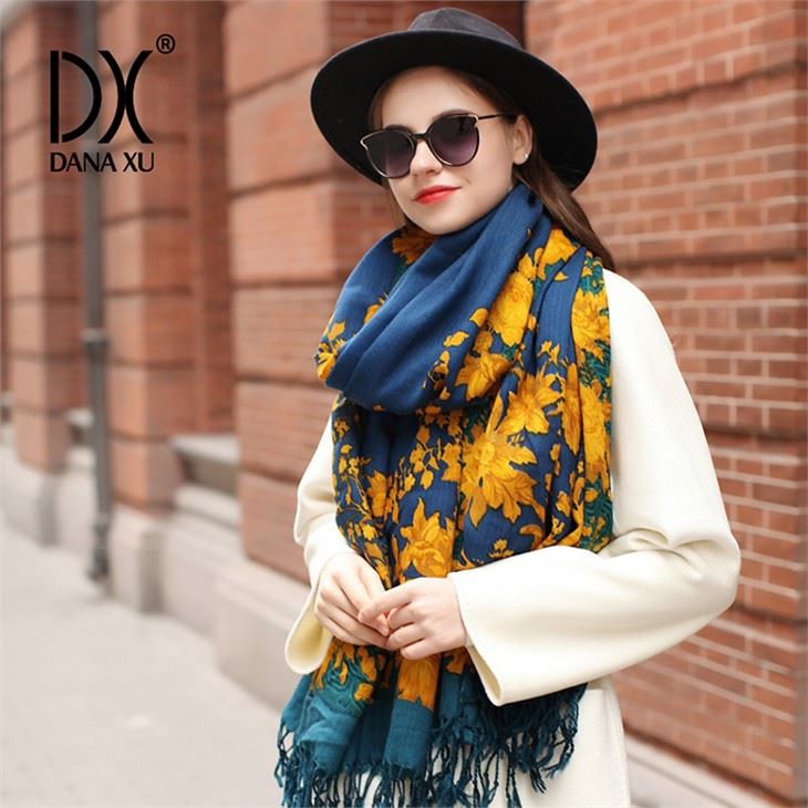 Solid Color Wool Knitted Scarf Manufacturers