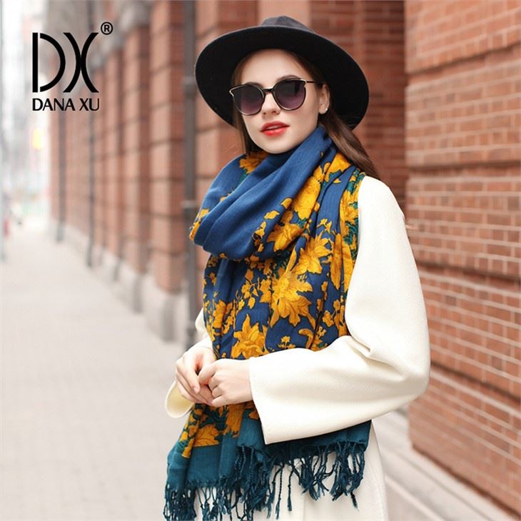 Solid Color Wool Knitted Scarf for sale