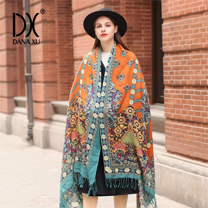 Solid Color Wool Scarf With Tassel Manufacturers