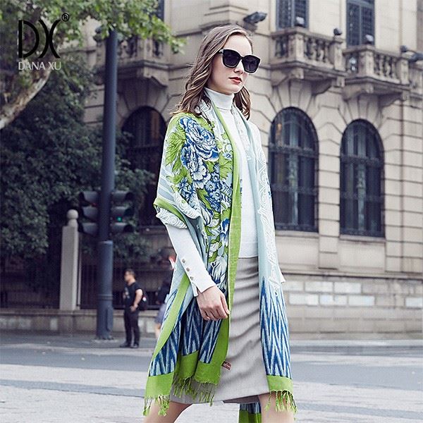 winter women wool shawls long