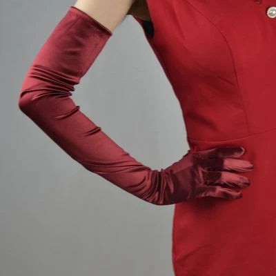 china Women Short Satin Gloves Wrist Length Gloves