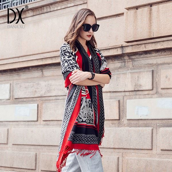 designer wool scarf womens long