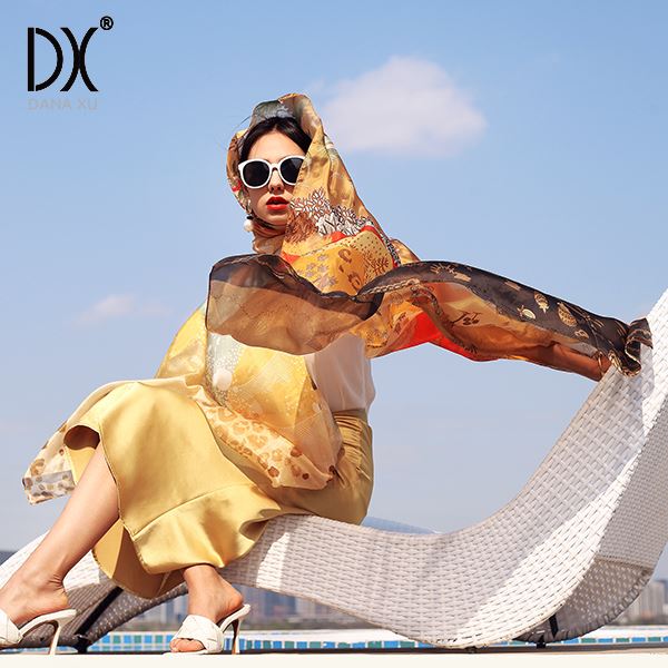 Yellow Silk Shawl Wrap