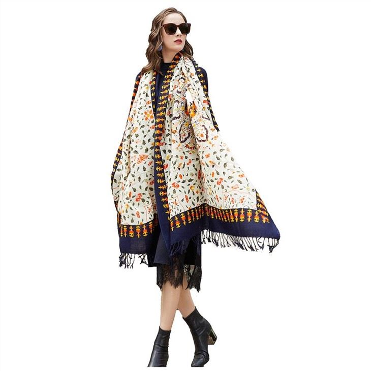 china 100% Pure Wool Pashmina Shawls Embroidery