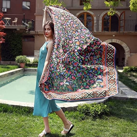 100% Silk Fabrics Silk Square Scarf suppliers