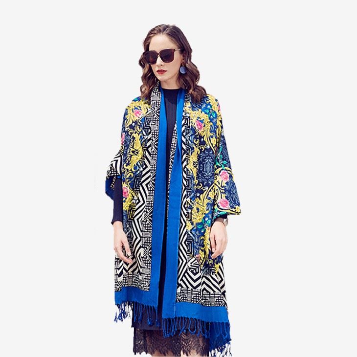 Custom Design 10% Silk 90% Wool Scarf suppliers