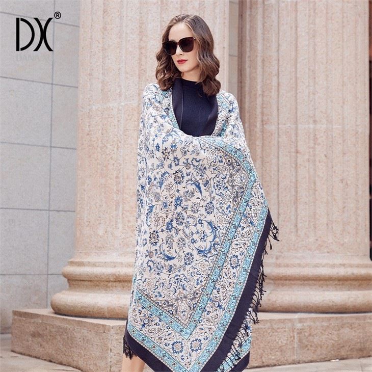 Custom Design 10% Silk 90% Wool Scarf for sale