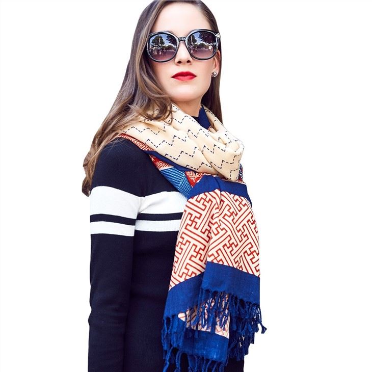  Design 10% Silk 90% Wool Scarf