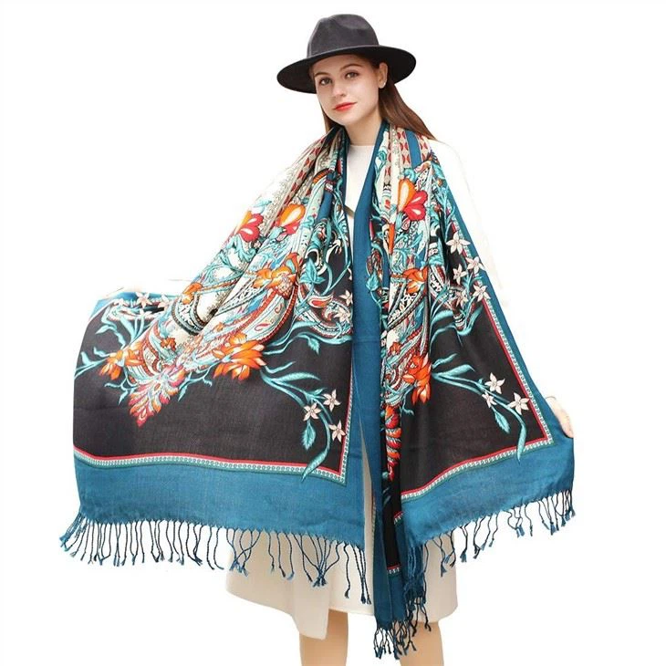 Custom Printing Cashmere Scarf Pashmina Shawl Manufacturers