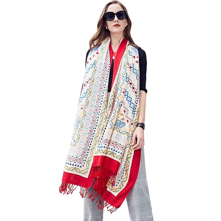 china Custom Printing Cashmere Scarf Pashmina Shawl