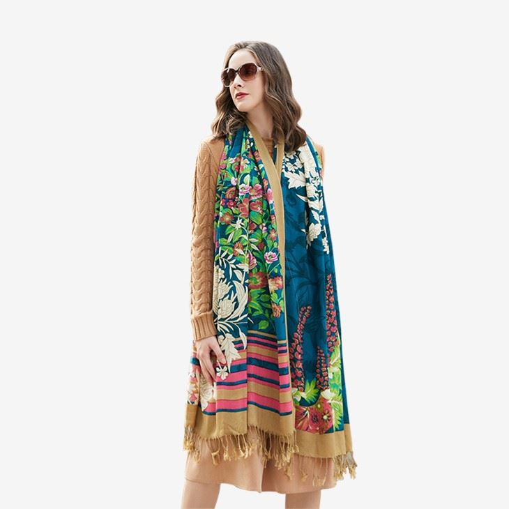 Customizable 100% Wool Scarves & Shawls
